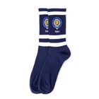 Blue Striped Socks with Original Crest